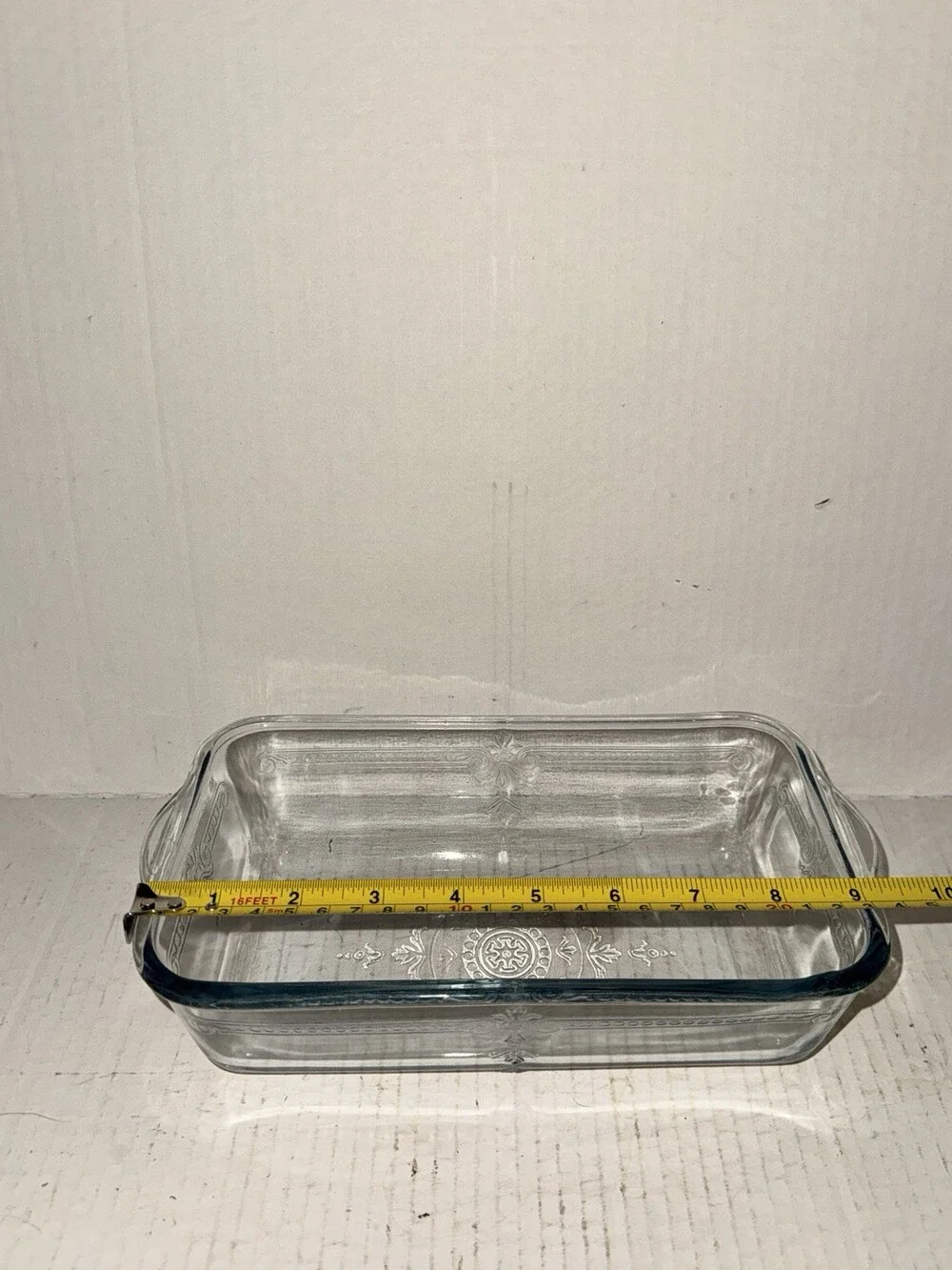 Vintage 1940's Fire King Philbe Pattern Sapphire Blue Depression Glass Loaf Pan